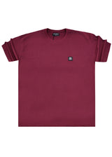 Ανδρική κοντομάνικη μπλούζα New wave clothing - 251-28 - monkey d. luffy logo μπορντώ