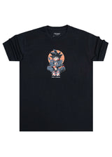 Ανδρική κοντομάνικη μπλούζα New wave clothing - 251-36 - songoku logo μαύρο