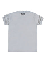 Ανδρική κοντομάνικη μπλούζα New wave clothing - 251-36 - songoku logo ανοιχτό γκρι