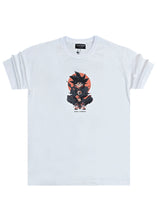 Ανδρική κοντομάνικη μπλούζα New wave clothing - 251-36 - songoku logo λευκό