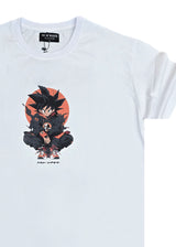 Ανδρική κοντομάνικη μπλούζα New wave clothing - 251-36 - songoku logo λευκό