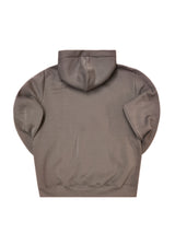 Ανδρικό φούτερ με κουκούλα New wave clothing -252-05-NEW WAVE brown logo relief