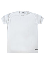 Ανδρική κοντομάνικη μπλούζα New Wave Clothing - 252-15 - fabric tee relaxed fit λευκό