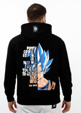 Ανδρικό φούτερ με κουκούλα New wave clothing -252-39-black hoodie-Power-μαύρο