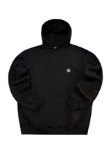 Ανδρικό φούτερ με κουκούλα New wave clothing -252-39-black hoodie-Power-μαύρο