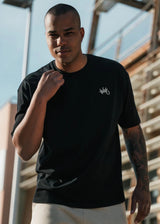 Ανδρική κοντομάνικη μπλούζα Two Brothers - BT-25790- take control oversized μαύρο