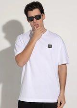 Αντρική κοντομάνικη μπλούζα Vinyl Art Clothing - 63516-02 - teddy bear back oversized tee λευκό