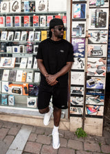 VINYL ART CLOTHING Ανδρική βερμούδα μαύρη Core Beat 04125-01