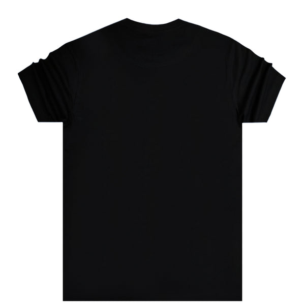 Henry clothing - 3-200 - simple green logo t-shirt - black