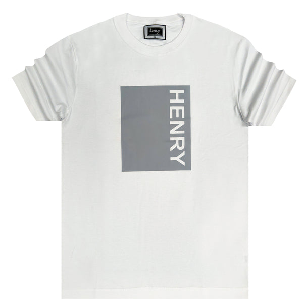 Henry clothing - 3-202 - grey box logo t-shirt - white