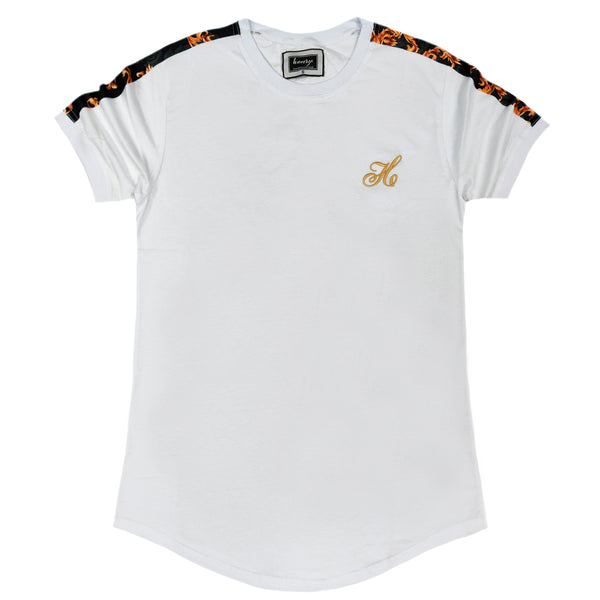 Henry clothing - 3-227 - guilded tape t-shirt - white