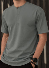 HENRY CLOTHING Ανδρικό κοντομάνικο πουκάμισο ανοιχτό πράσινο 3-451-light green