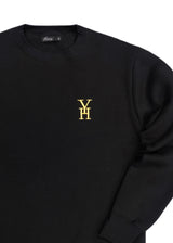 Henry clothing-3-505-premium gold logo sweatshirt -black