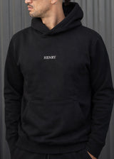 Ανδρικό φούτερ με κουκούλα Henry Clothing-3-514-Henry logo hoodie black