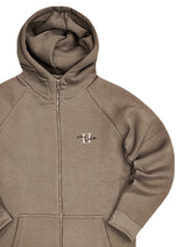 Ανδρική ζακέτα Henry clothing-3-517-caligraphy logo jacket brown