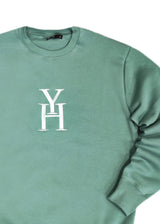 Ανδρικό φούτερ Henry clothing-3-522-logo hoodie-green