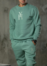 Ανδρικό φούτερ Henry clothing-3-522-logo hoodie-green