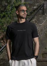 Ανδρική κοντομάνικη μπλούζα Henry clothing 3-613 μαύρη