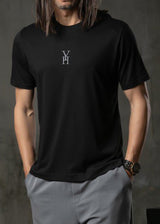 Ανδρική κοντομάνικη μπλούζα Henry clothing 3-617-μαύρη