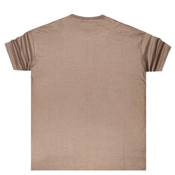 Henry clothing - 3-624 - simple overisized tee - brown