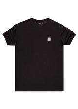 Ανδρική κοντομάνικη μπλούζα Henry clothing - 3-634 - small patch tee μαύρο