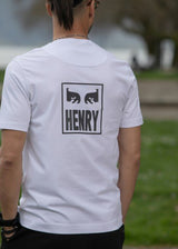 Ανδρική κοντομάνικη μπλούζα Henry clothing 3-638-λευκή