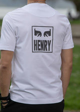 Ανδρική κοντομάνικη μπλούζα Henry clothing 3-638-λευκή