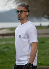 Ανδρική κοντομάνικη μπλούζα Henry clothing 3-638-λευκή