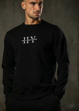 Ανδρικό φούτερ Henry clothing-3-652-sweatshirt urban clothing logo μαύρο