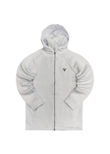 Ανδρική ζακέτα με κουκούλα Henry clothing -3-655 -triangle logo λευκό