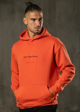 Ανδρικό φούτερ με κουκούλα Henry clothing-3-657-hoodie logo πορτοκαλί