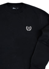 Ανδρικό φούτερ Henry clothing-3-669-sweatshirt premium brand logo μαύρο