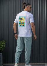 Ανδρική κοντομάνικη μπλούζα Henry - 3-701 - vespa oversized tee λευκό