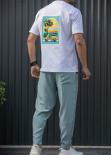 Ανδρική κοντομάνικη μπλούζα Henry - 3-701 - vespa oversized tee λευκό
