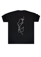 HENRY CLOTHING Ανδρική κοντομάνικη μπλούζα μαύρη 3-703-black