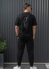 HENRY CLOTHING Ανδρική κοντομάνικη μπλούζα μαύρη 3-703-black