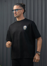 HENRY CLOTHING Ανδρική κοντομάνικη μπλούζα μαύρη Whisper Words 3-706-black