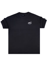 Ανδρική κοντομάνικη μπλούζα Henry clothing-3-711-calligraphy t-shirt μαύρο