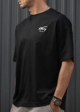Ανδρική κοντομάνικη μπλούζα Henry clothing-3-711-calligraphy t-shirt μαύρο