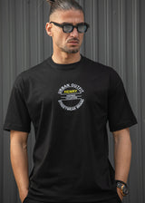 Ανδρική κοντομάνικη μπλούζα Henry clothing-3-712-black Urban Outfit μαύρο