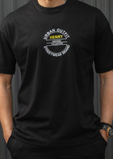 Ανδρική κοντομάνικη μπλούζα Henry clothing-3-712-black Urban Outfit μαύρο