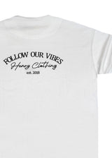 Ανδρική κοντομάνικη μπλούζα Henry clothing - 3-718 - follow your vibes  t-shirt λευκό
