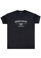 Ανδρική κοντομάνικη μπλούζα Henry clothing-3-719-premium brand t-shirt μαύρο