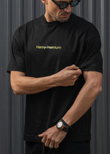 Ανδρική κοντομάνικη μπλούζα Henry Clothing-3-722-Henry premium regular fit tee μαύρο