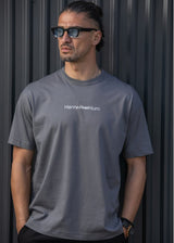 Ανδρική κοντομάνικη μπλούζα Henry Clothing-3-722-Henry premium regular fit tee γκρι