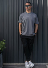 Ανδρική κοντομάνικη μπλούζα Henry Clothing-3-722-Henry premium regular fit tee γκρι