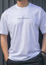 Ανδρική κοντομάνικη μπλούζα Henry Clothing - 3-722 - Henry premium regular fit tee λευκό