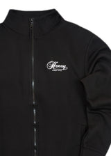 Ανδρική ανοιξιάτικη ζακέτα Henry clothing - 3-739 - slim fit ζακέτα μαύρη