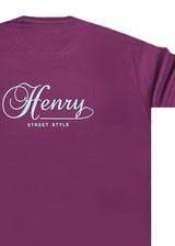 Ανδρική κοντομάνικη μπλούζα Henry clothing - 3-740 - street style t-shirt ματζέντα