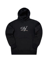 Ανδρικό φούτερ με κουκούλα Henry Clothing- 3-750 -signed logo hoodie μαύρο